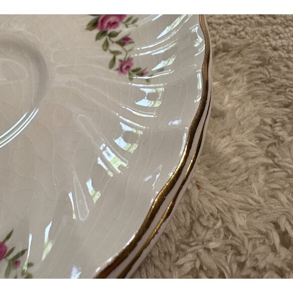 Vintage Ridgway Dainty Rose Fine Bone China Cup & Saucer Set 1 Cup 2 Saucers - Picture 8 of 13